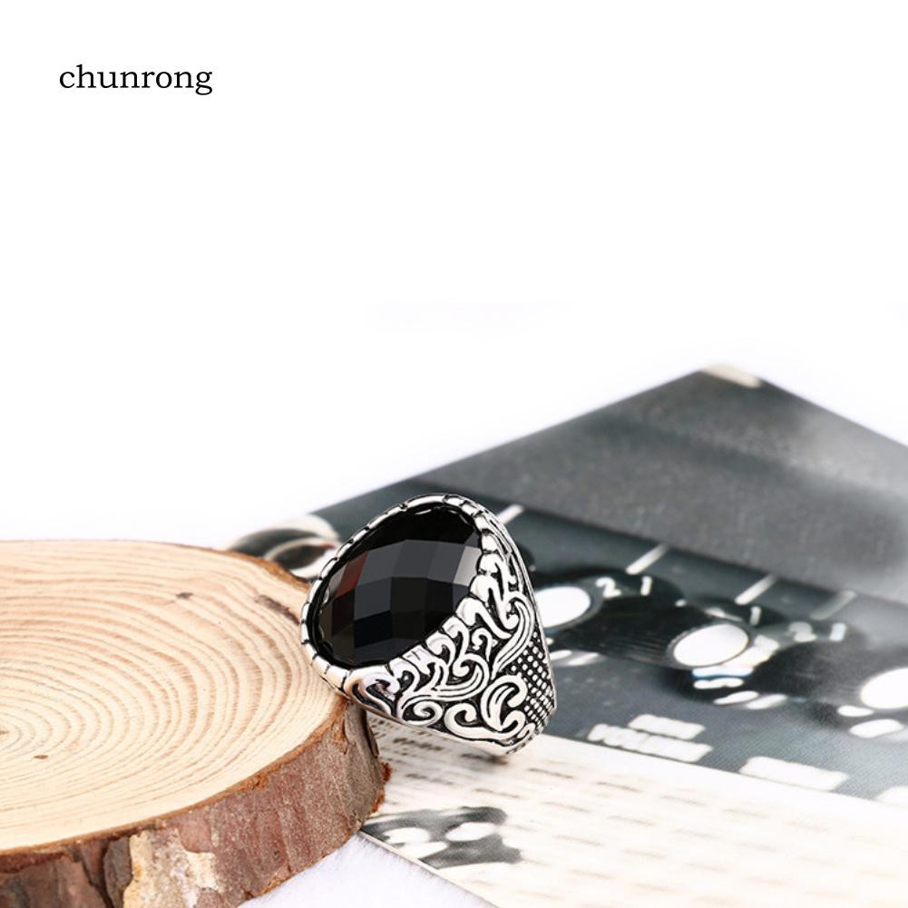 Nhẫn MặT HìNh Oval KhắC HọA TiếT ĐộC ĐáO ThờI Trang Cho Nam