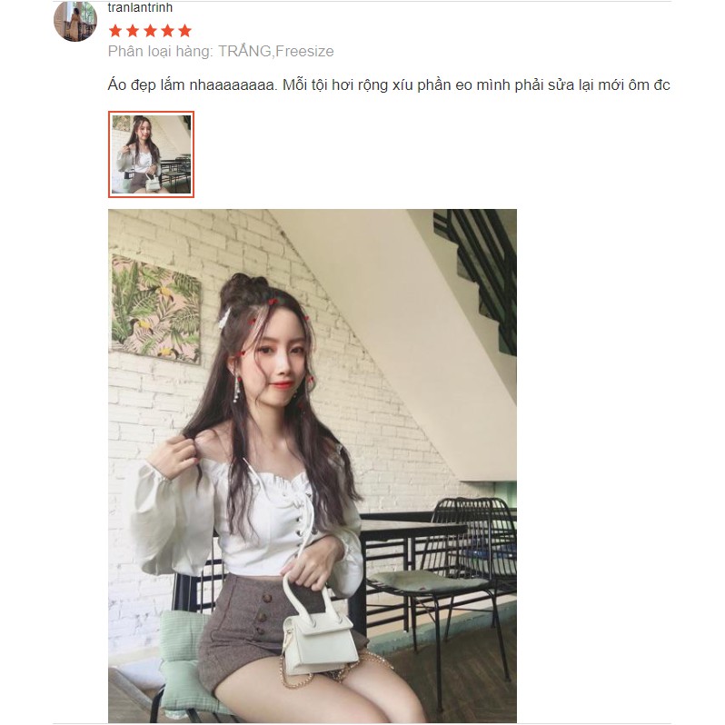 (SẴN) Áo croptop dáng ngắn hở eo buộc dây cách điệu hở vai dài tay A00157 | BigBuy360 - bigbuy360.vn