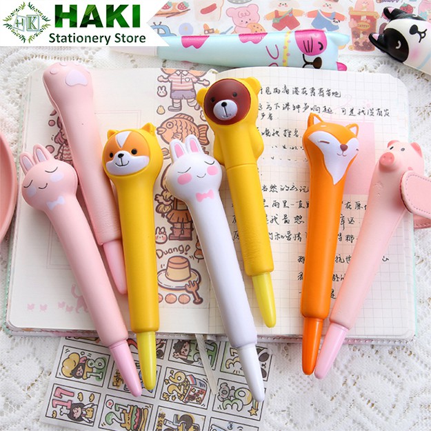 Bút Squishy cute HAKI, bút viết mực gel ngòi 0.5mm nhiều mẫu dễ thương B05