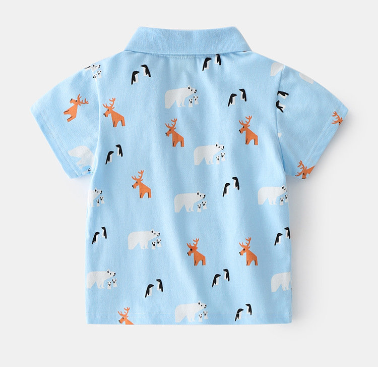 Áo thun Soffny cổ polo tay ngắn cotton thời trang mùa hè dành cho bé trai