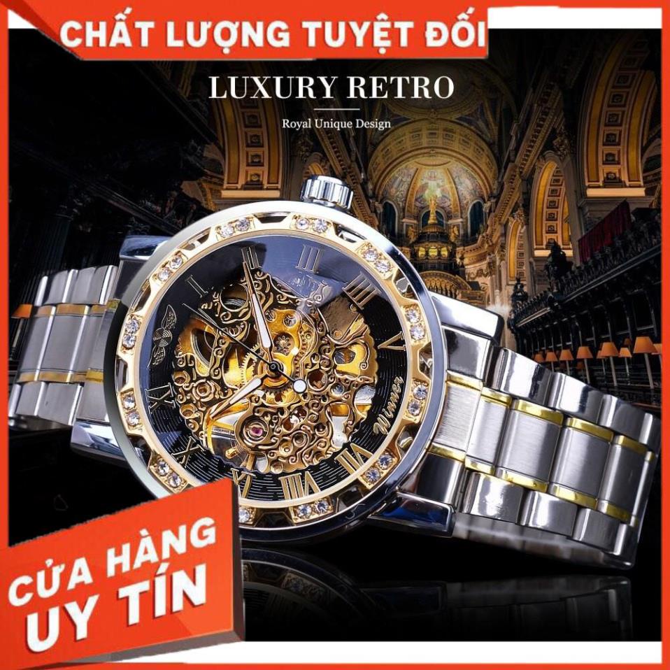 FreeShip Đồng Hồ Cơ Nam AUTOMATIC Chính Hãng WINNER Dây Thép Cao Cấp Đẹp Giá Rẻ Kiểu Dáng Thời Trang Sang Trọng