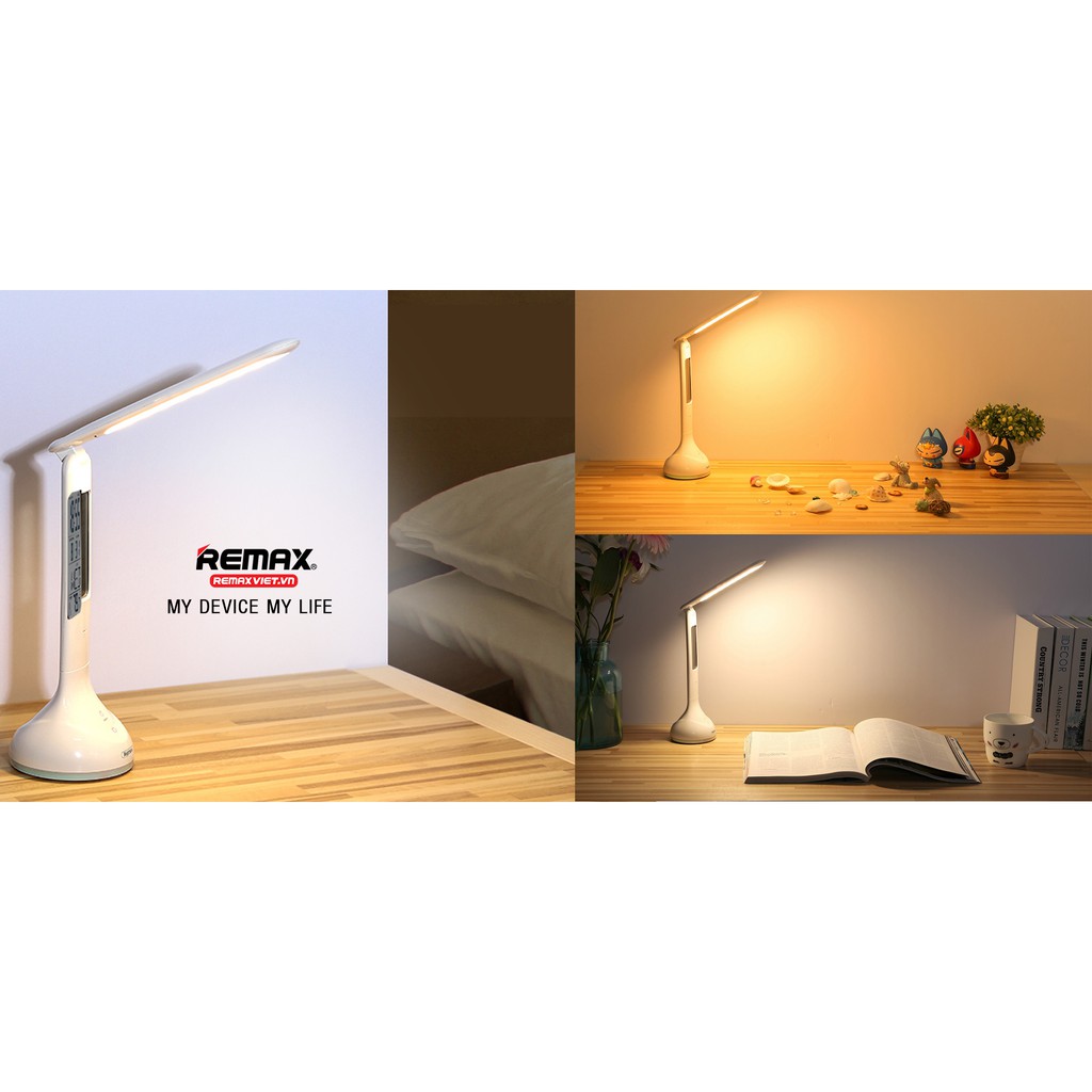 Đèn Led để bàn đa năng Remax RT-E185 (Đèn led - Đồng hồ - Đo nhiệt độ - Chống cận thị ) / Giá Rẻ