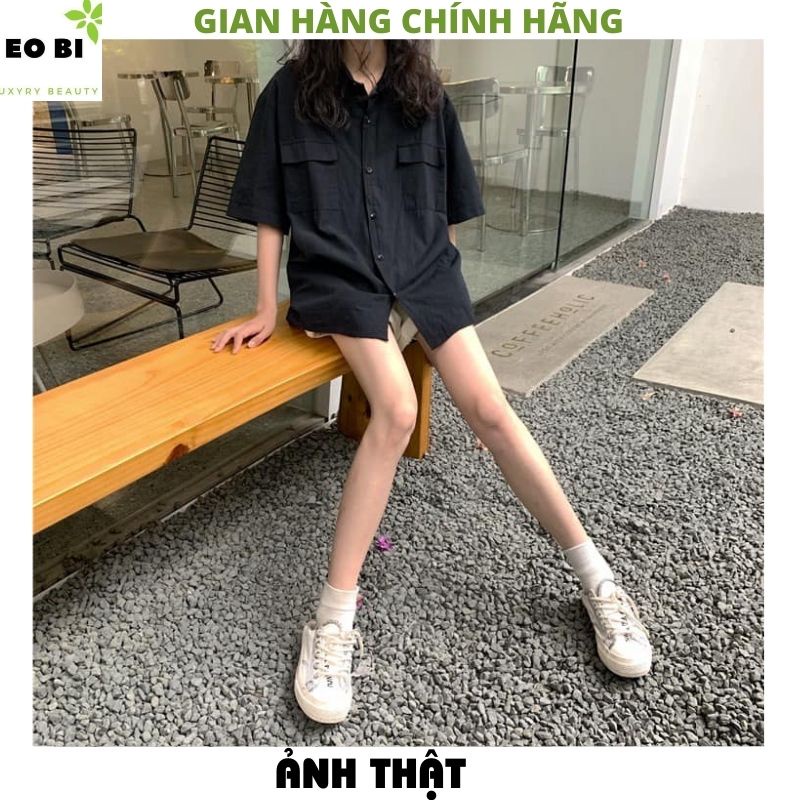 Áo sơ mi unisex 2 túi hộp hàn quốc 5 mầu ulzzang vintage -EOBI