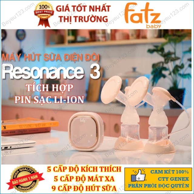 Máy hút sữa điện đôi có pin sạc Fatz Fatzbaby (Resonance 3 - FB1160VN  / Chorus 2 - FB1182MX)