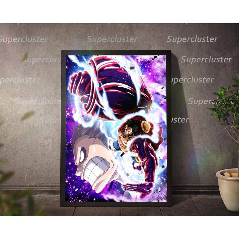 Tranh Vải Bạt Treo Tường In Hình Nhân Vật Luffy Trong Phim Hoạt Hình One Piece Trang Trí Nhà Cửa