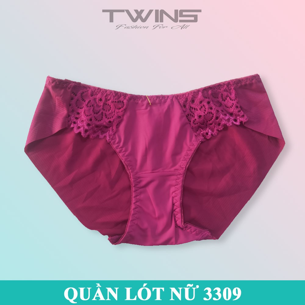 Quần lót nữ thun lạnh phối ren cao cấp Thịnh Phát 3309 chất mềm mịn thoáng mát không lộ đường may size dưới 60kg