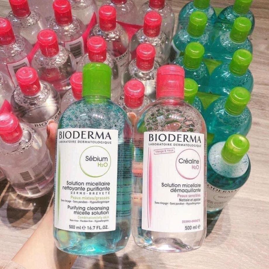 [SALE]  Nước Tẩy Trang Bioderma Pháp H2O 500ml xanh - hồng chính hãng chuẩn(Nắp Nhấn) | BigBuy360 - bigbuy360.vn