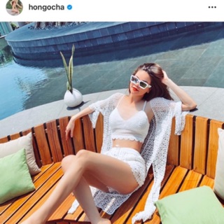 Áo khoác đi biển/ Kimono đi biển Hồ Ngọc Hà siêu sang chảnh