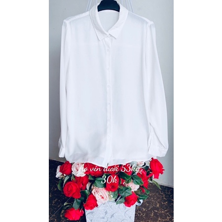 Áo sơ mi trắng dáng dấu quần