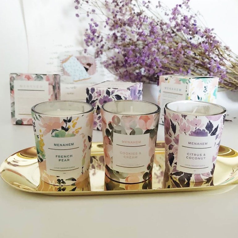 Nến thơm MENAHEM thư giãn không khói Luxury Fragrant Candle MENA01