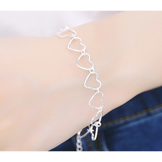 Lắc tay trái tim bạc - TS-0097