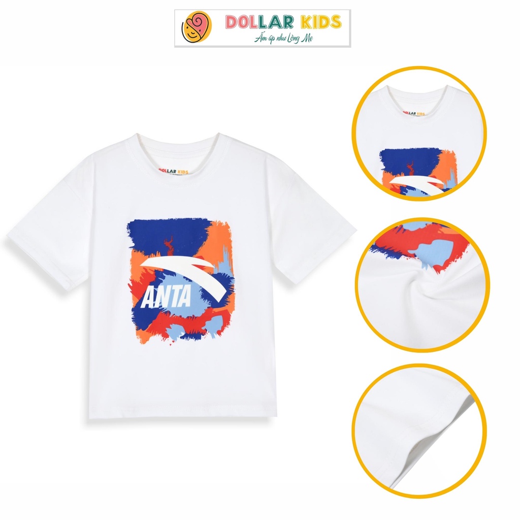 [Mã APANTA giảm 10% đơn 99K] Áo Phông Cộc Tay Dollar Kids Cho Bé Trai (3 - 10Tuổi) 100%Cotton Vải Co Giãn Thoáng Mát