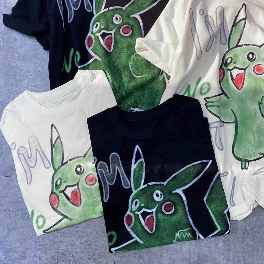 Áo thun cổ tròn tay lỡ form rộng cao cấp Gấu Con cao cấp Freesize 40-65Kg BK55