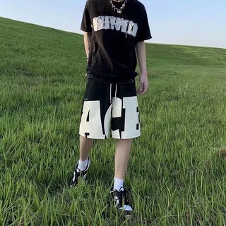 ✦AFFLIGA✦ Quần Short Thể Thao Lưng Vừa Dáng Rộng Thoáng Khí In Họa Tiết Graffiti Phong Cách Đường Phố Mùa Hè Cho Nam