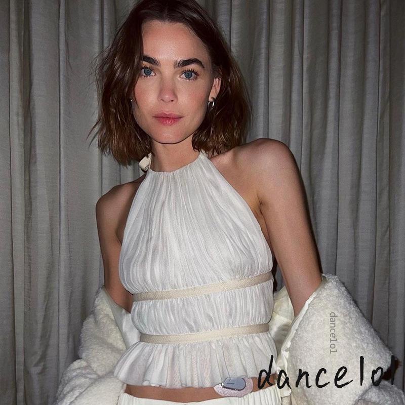 Áo Khiêu Vũ Mùa Hè 1O1- Thời Trang Nữ Cổ Yếm Hở Lưng Nhún Bèo