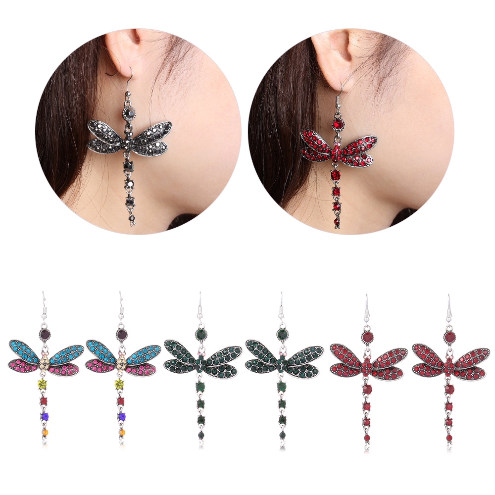 Hoa tai hình chuồn chuồn phong cách retro