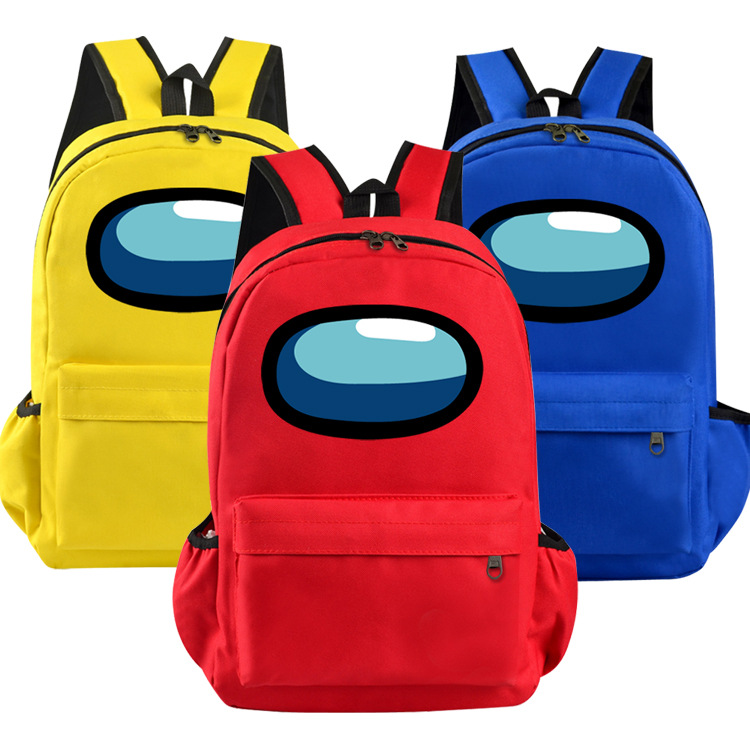 Among Us Games Peripheral Fashion Canvas Zipper Casual Backpack