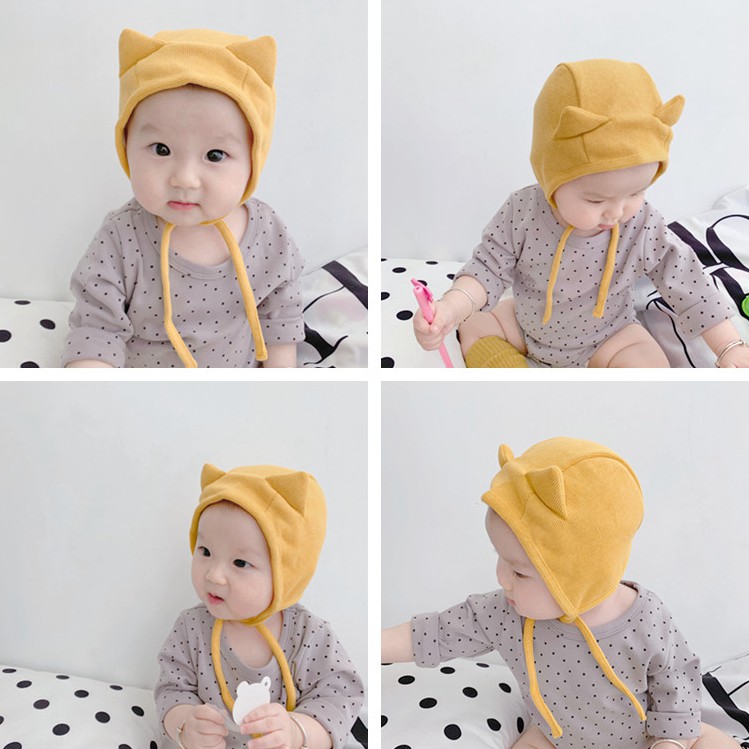 Mũ Len Tai Mèo Dễ Thương Cho Bé