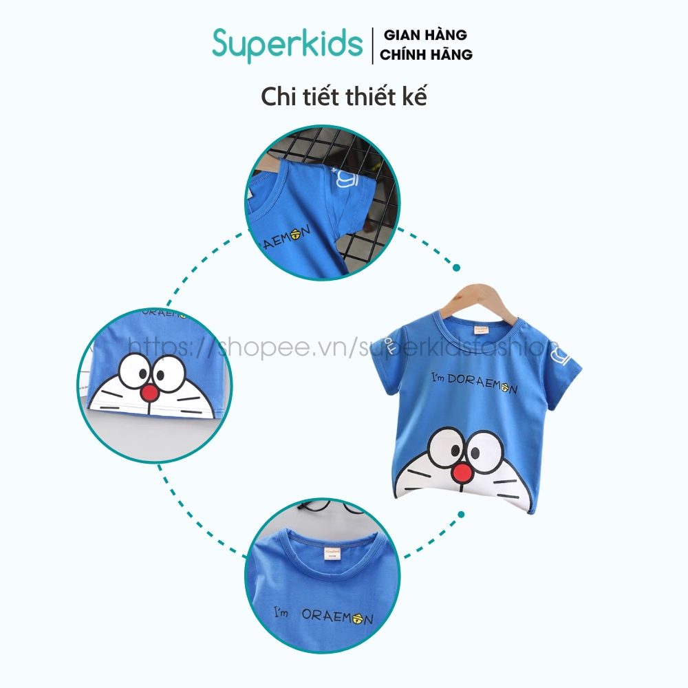 Áo cộc tay Doraemon dễ thương cho bé 8-18kg QATE811