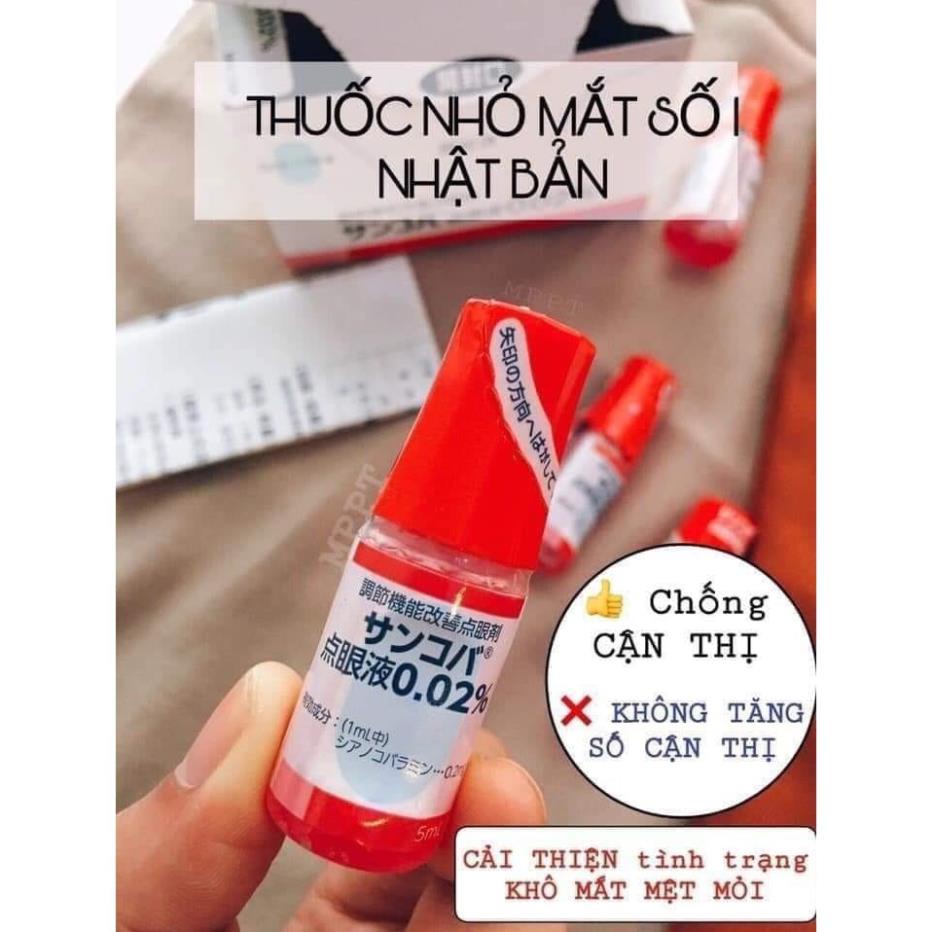 Nhỏ mắt Sancoba giảm cận thị - cải thiện thị lực mắt, làm dịu mắt phục hồi thị lực trong 1 tháng [ Nhật Bản ]