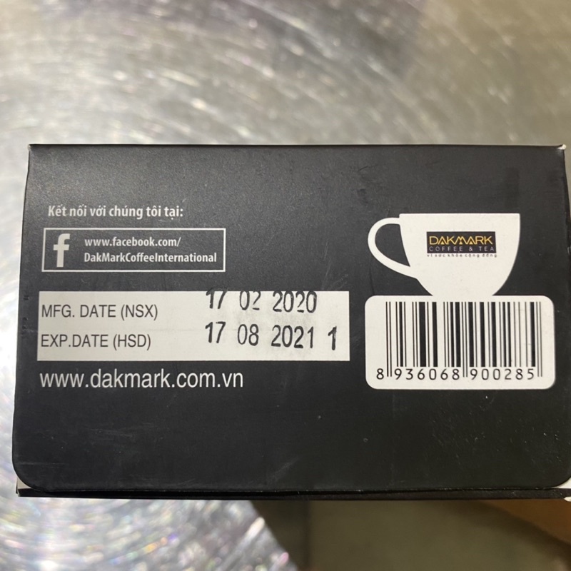 (HSD tháng 8/2021) Cà Phê Cappuccino Hoà Tan Dừa DakMark (10 Gói x 17g)