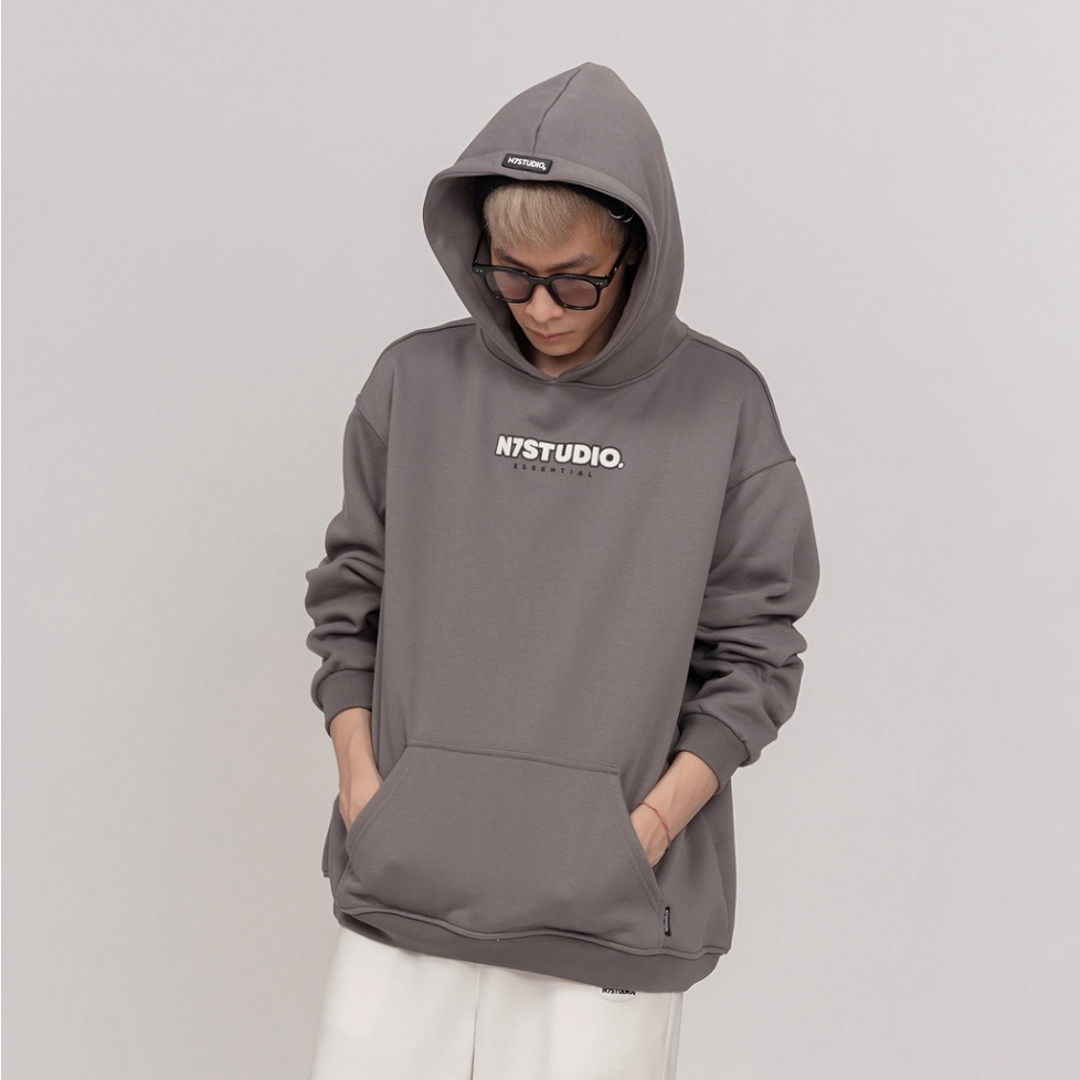 [Xả kho] Hot Áo Hoodie nỉ bông N7 STUDIO basic nam nữ oversize form rộng thu đông Local Brand