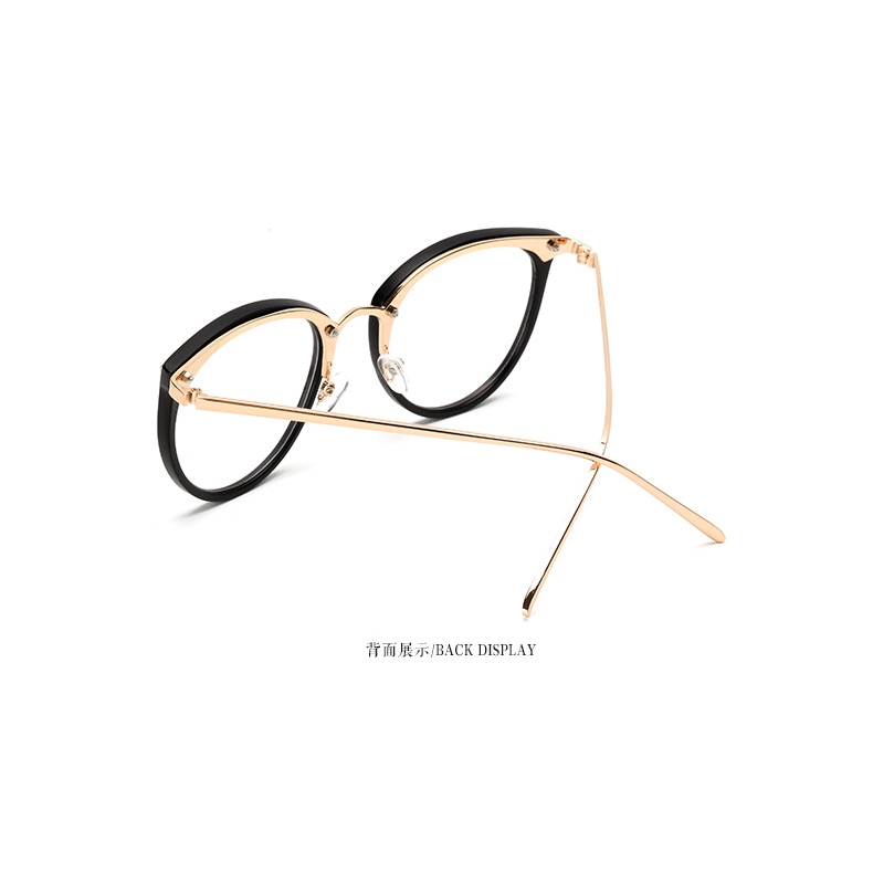 Mắt kính tròn phối gọng kim loại thời trang phong cách retro | BigBuy360 - bigbuy360.vn