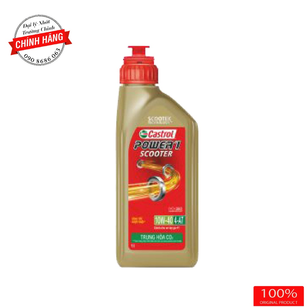 Nhớt Castrol Power 1 Scooter 10W40 dành cho xe ga hàng chính hãng