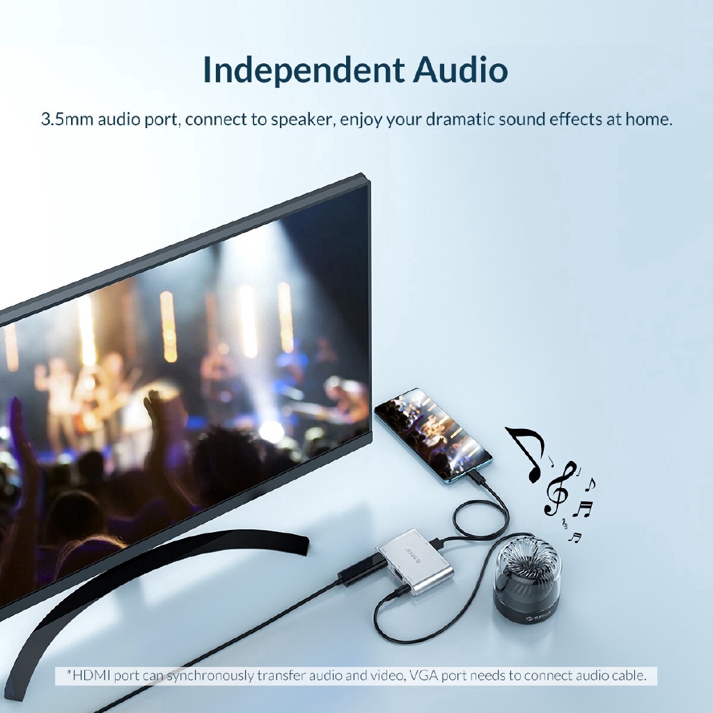 Bộ ChuyểN ĐổI Orico 1080P HD VGA Cho iPhone / iPad / MáY TíNh BảNg