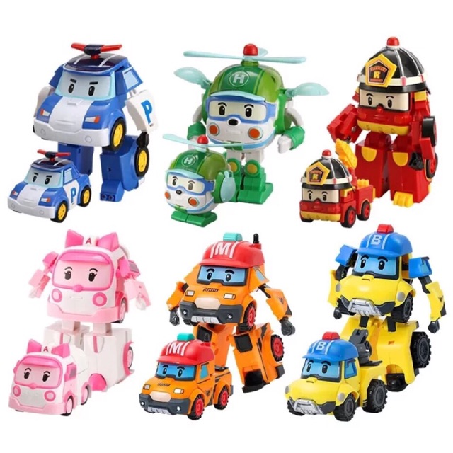 Bộ 6 con Robocar poli biến hình