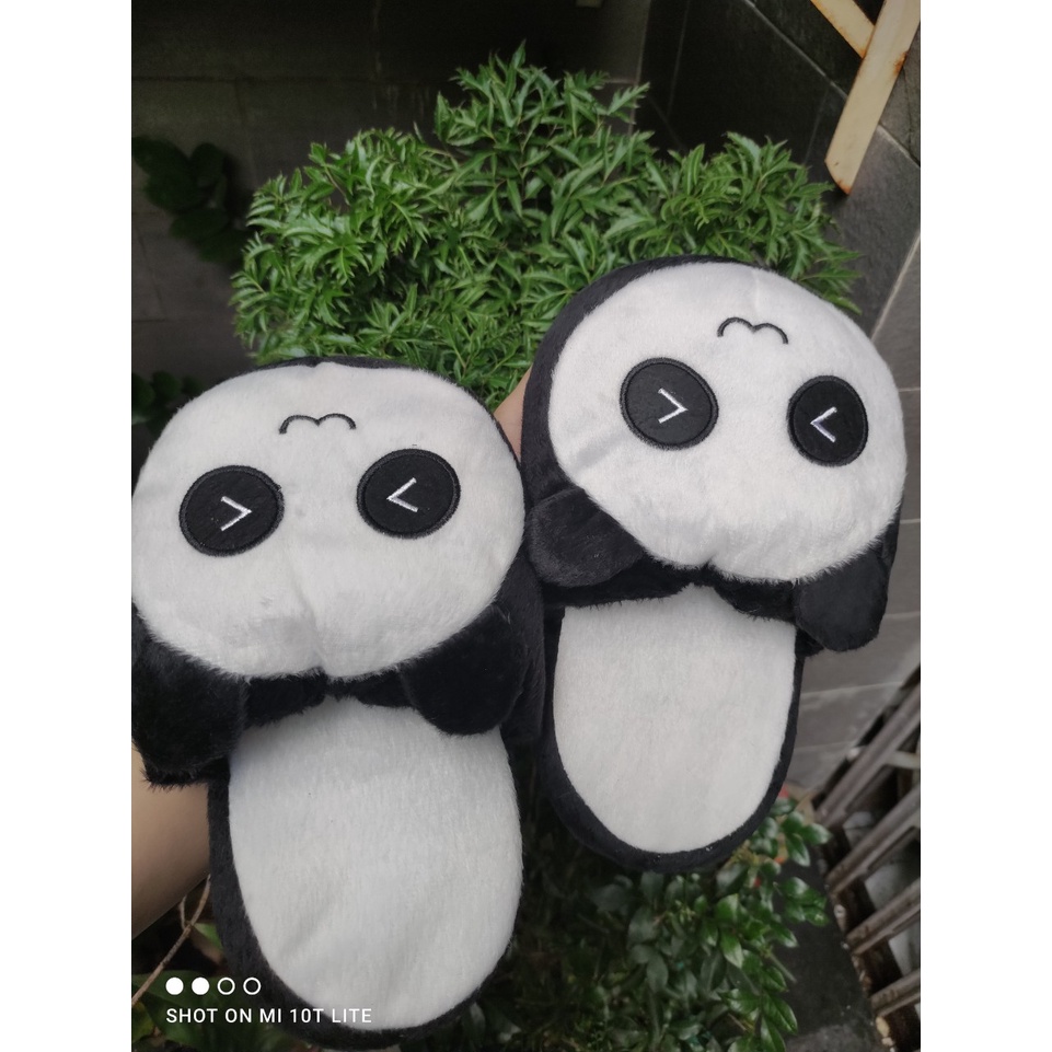 Dép lông chú gấu panda đi trong nhà cho người lớn - Size 30cm