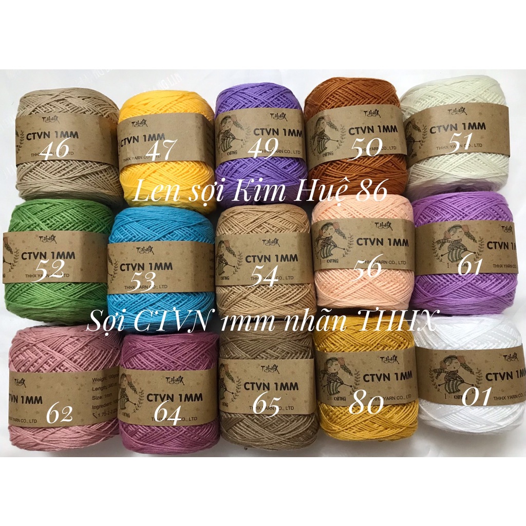 Sợi Cotton Việt Nam 1mm nhãn THHX