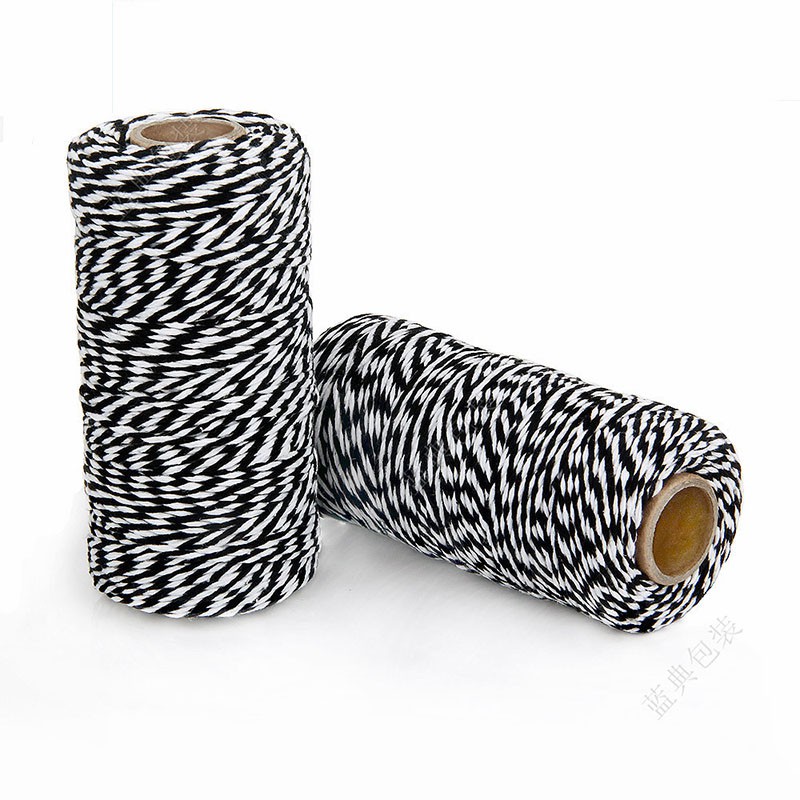 1 Cuộn dây cotton 100m hai màu chất lượng cao dùng làm đồ thủ công DIY