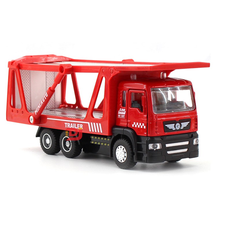 Xe tải chở hàng 2 tầng chạy cót có đèn và âm thanh đồ chơi trẻ em