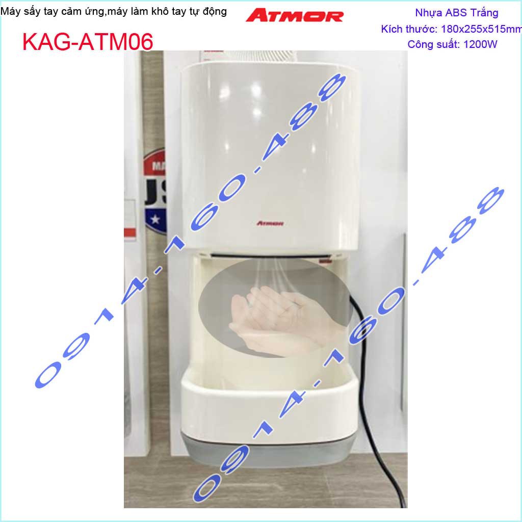 Máy sấy tay cảm ứng Atmor KAG-ATM06, máy sấy tay tự động có khay khô nhanh sử dụng tốt siêu bền
