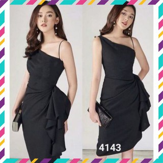 Đầm body eo nhún bèo dự tiệc siêu xinh HT Garment