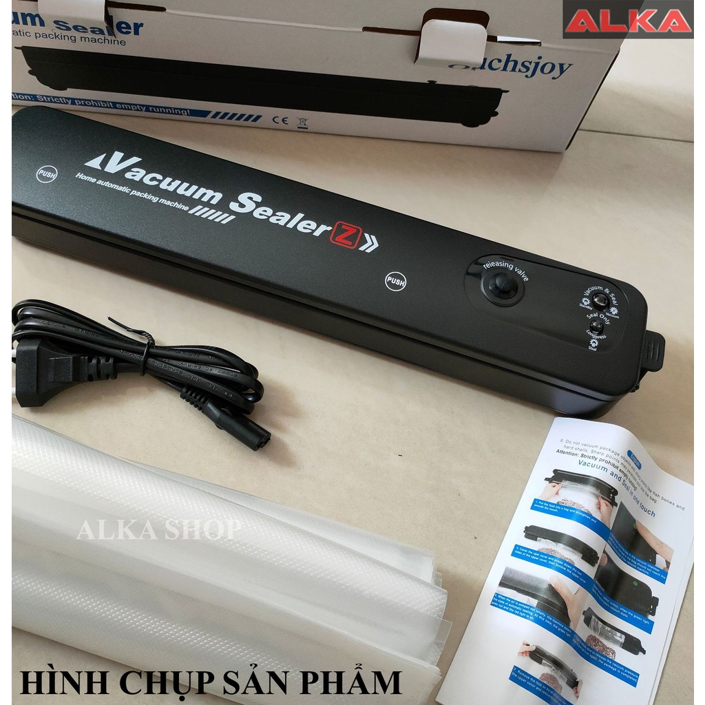 Máy hút chân không thực phẩm kiêm máy hàn miệng túi cao cấp Vacuum Sealer .