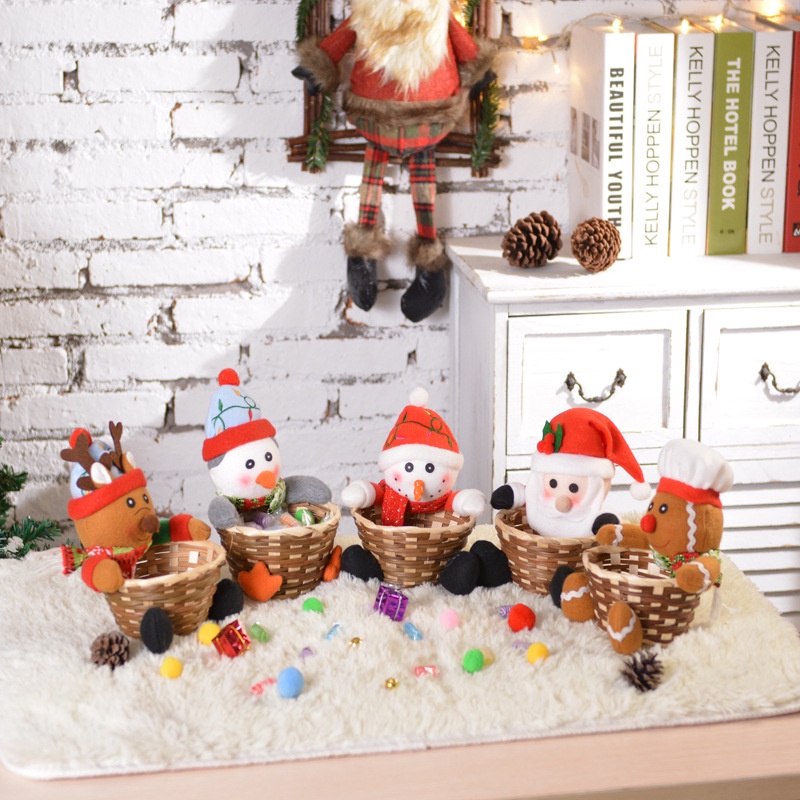 Giỏ Đựng Thức Ăn / Kẹo Hình Ông Già Noel / Người Tuyết Sáng Tạo