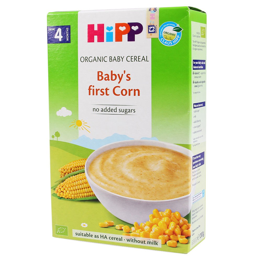 [CHÍNH HÃNG] Bột Ăn Dặm HiPP Baby's first Corn (Bột Ngũ Cốc, Bắp Non) Hộp 200g