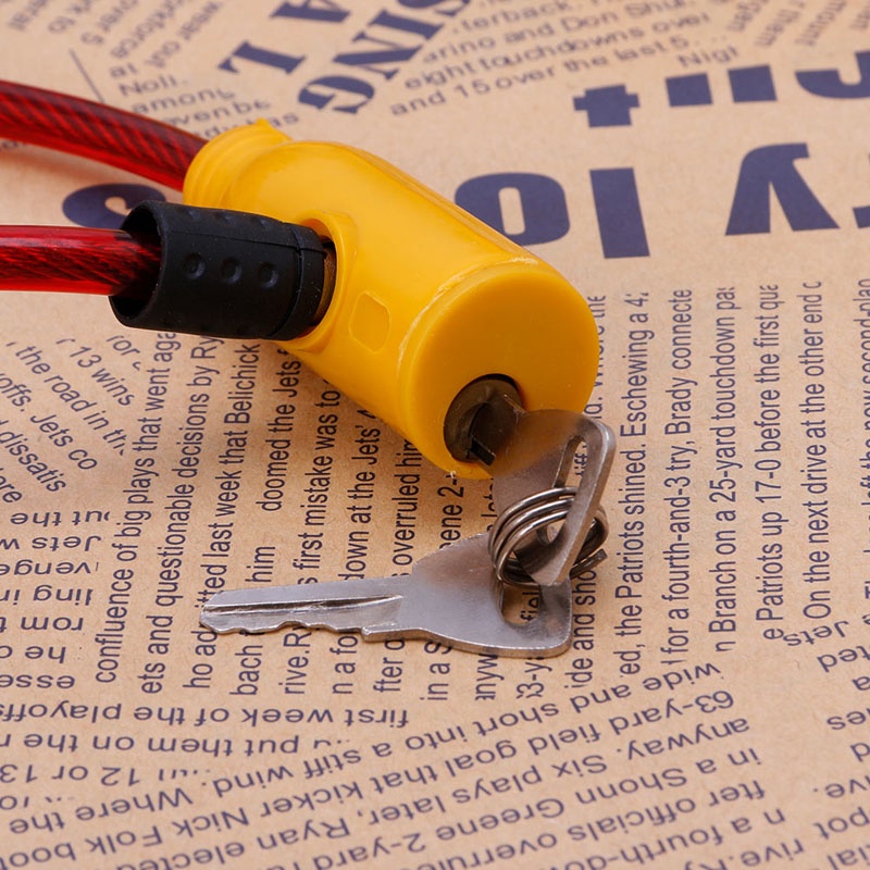 Ổ Khóa Xe Đạp Chống Trộm Kích Thước 8x640MM Kèm 2 Chìa Khóa Tiện Dụng