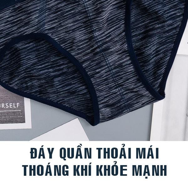 Bộ 5 quần lót nam tam giác cao cấp Nhật Bản - Cạp dệt liền - Không hằn da - Quần sịp xì nam phù hợp với mọi vóc dáng