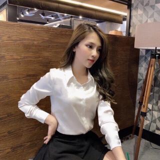 Sơ Mi Lụa Trắng Dài Tay