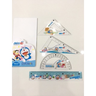Bộ Thước Kẻ Êke Doraemon điểm 10 TP-SR09/DO combo 4 cây