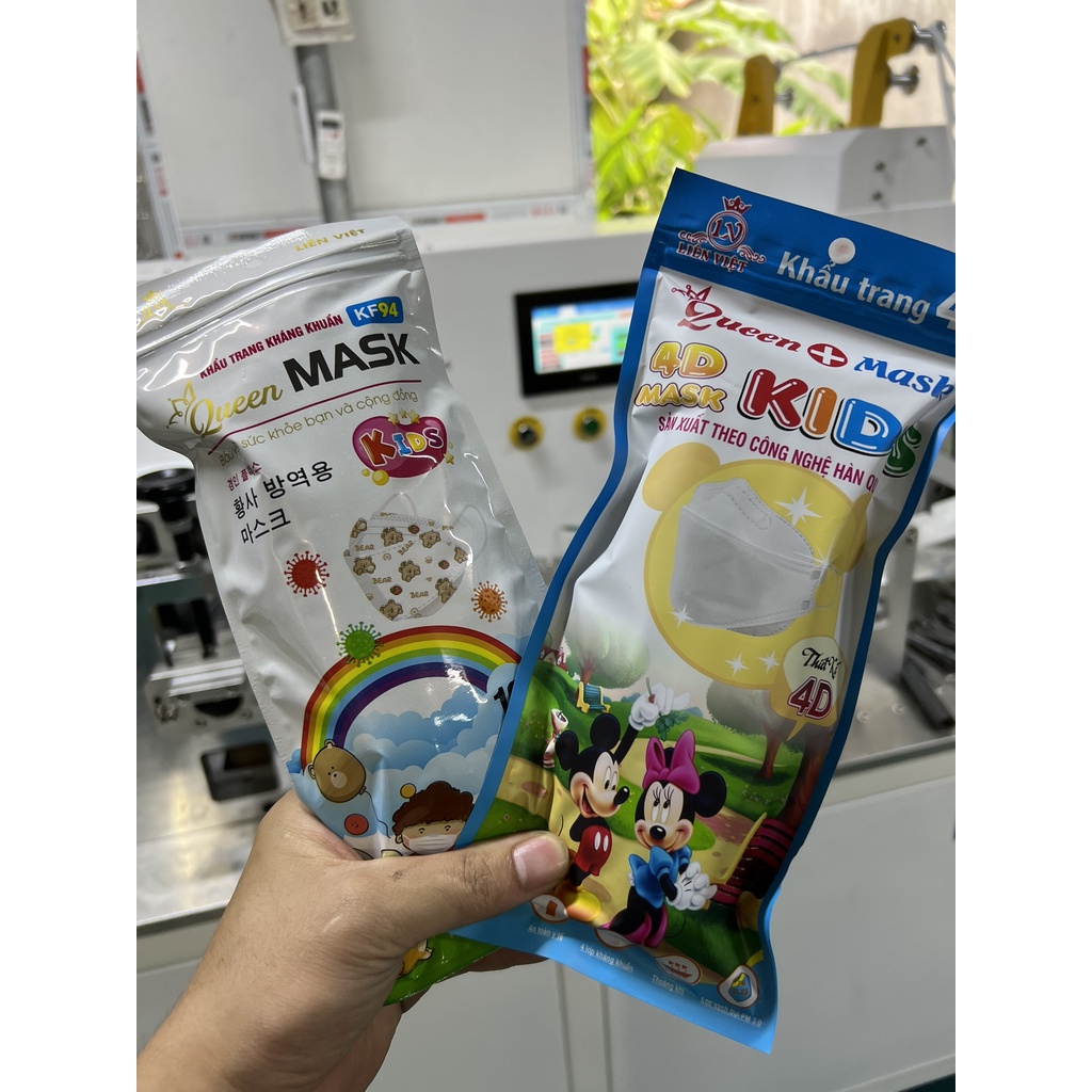 COMBO 50 KHẨU TRANG KF94 Queen Mask DÀNH CHO BÉ 3-10T-Hàng Chính Hãng