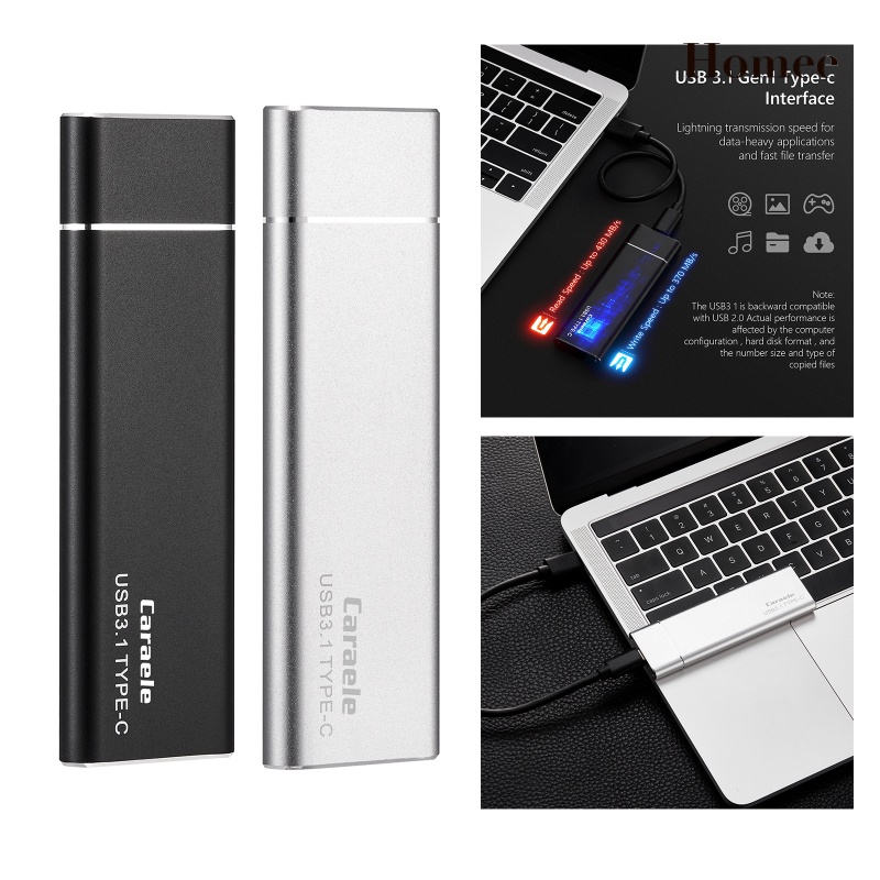 Ổ Cứng Ssd Usb3.1 1t Bằng Nhôm Di Động Thay Thế Cho Android / Máy Tính Bảng / Laptop