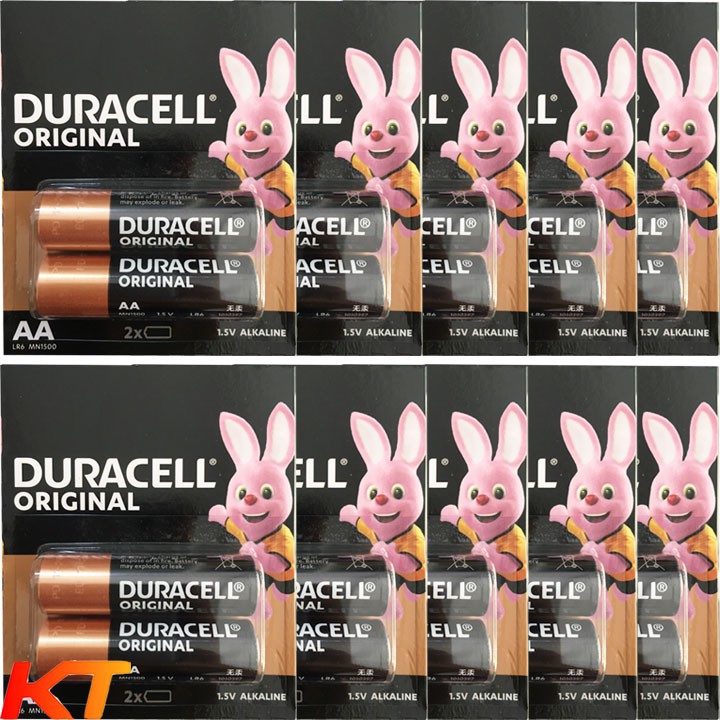 5 Vỉ Pin AA Alkaline ( Pin Kiềm ) 1.5v Duracell MN1500 LR6 - Vỉ 2 viên.