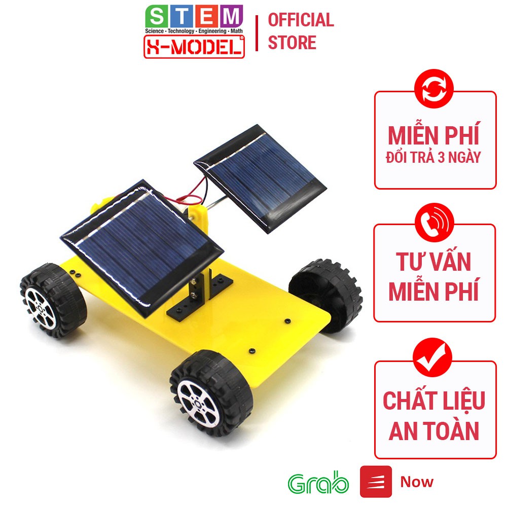 Đồ chơi Xe 4 bánh ô tô nhựa lắp ráp cho bé chạy bằng năng lượng mặt trời X-MODEL ST26