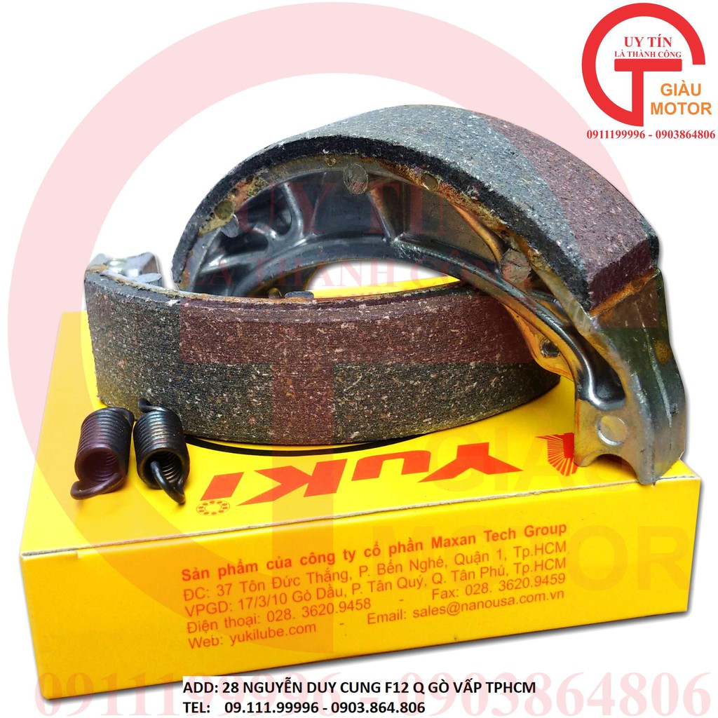 YUKI - BỐ THẮNG VÀNG YUKI - MÁ PHANH CƠ - XE HONDA CC: 50-70-100-110-125 DREAM, WAVE  ,UY TÍN, CHẤT LƯỢNG,GIÁ RẺ