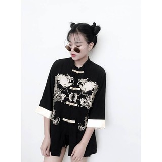 [Có Sẵn] Áo Kimono tattoo - đoản quái Kim Long