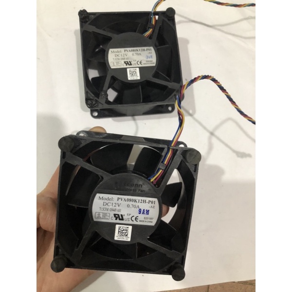 Fan 8cm 12V dày 40mm đủ hãng FOXCONN, SAN ACE, AVC, SUNON...đủ công suất 0.3-0.85A sẵn đầu cắm